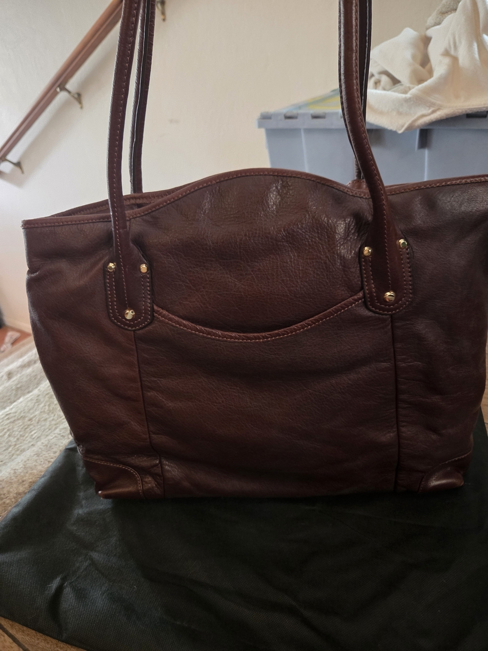 B. Makowsky Burgundy Leather Tote Bag MSRP $298 - Picture 8 of 15